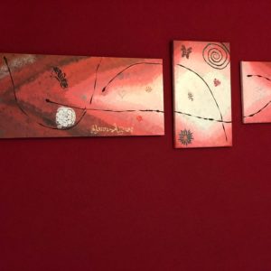 Triptyques rose