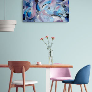 Flots bleu - Art - Océan - Liberté - Abstraction - Oeuvre d'art abstraite - Art contemporain