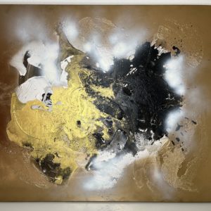 Mi corazón - Art - Gold - Or - Art lumineux - Artiste peintre suisse - Peinture acrylique vive émotion